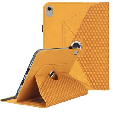 Imagem de Capa para iPad (A16) 11 polegadas 2025/iPad 10ª geração 10,9 polegadas 2022 com suporte para lápis, rotação de 360 graus, capa protetora fólio de couro PU, suporta hibernar/despertar automático