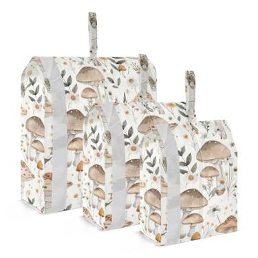 Imagem de xigua Cubos coloridos de embalagem de cogumelos para viagem, organizadores de bagagem leves, conjunto de viagem, à prova d'água, cubos de compressão para acessórios de viagem, 3 pacotes