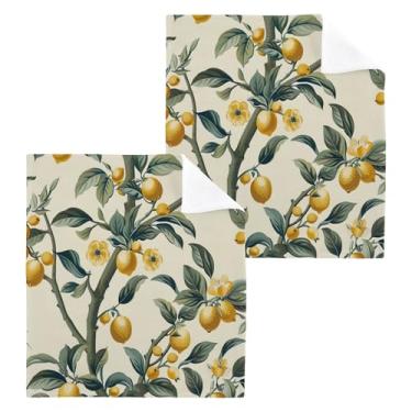 Imagem de xigua Toalhas de mão de algodão limoeiro, toalhas de banho multiusos e absorventes toalhas de rosto macias para a pele para banheiro, cozinha, hotel, academia, panos de lavagem, pacote com 6, 30 x 30