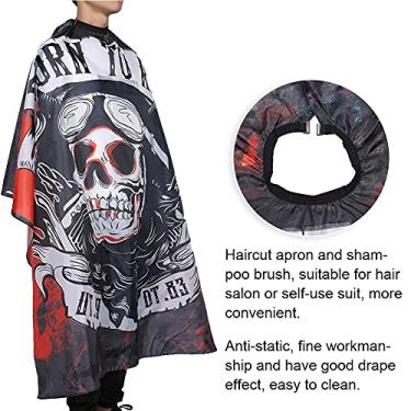Imagem de Dioche Avental de Corte de Cabelo Profissional, Conjunto de Escova de Shampoo, Capa de Cabeleireiro Respirável, Ferramenta de Pano para Salão de Beleza, Uso Doméstico, (Pano Wai + escova de shampoo)