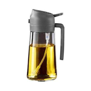 Imagem de Dispensador De Azeite De 15,8oz 2 Em 1, Pulverizador E Dosador Para Sa