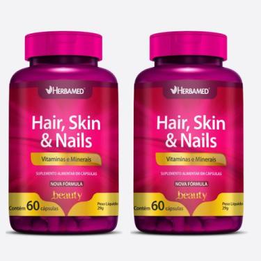 Imagem de Kit 2 Hair, Skin e Nails 60 Caps Herbamed