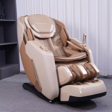 Imagem de Poltrona Elétrica 3D Stark com Massagem Aquecimento Bivolt Reclinação Gravidade Zero Controle LCD Touch PU Bege G94 - Gran Belo