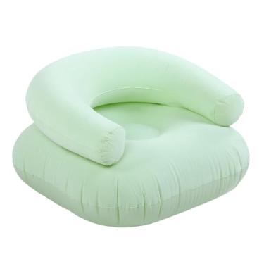 Imagem de ASHATA Cadeira de sofá Removível Inflável, sofá de Poltrona Inflável Reunindo Com Encosto Em Forma de U, Capacidade de 198 Libras, Dobra-se Compactamente, para Viagens de Escritório Em (Verde)