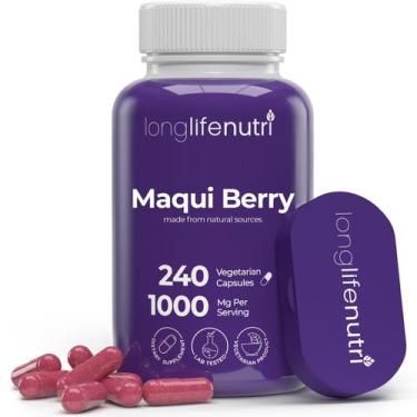 Imagem de Suplemento Herbal LongLifeNutri Maqui Berry 1000 mg 240 Cápsulas Vegan