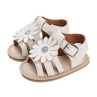 Imagem de Sandálias infantis para meninos e meninas, sapatos de verão, sola antiderrapante macia de rémio, sapatos para bebês e crianças pequenas, D_E60_branco, 6-12 Months Infant