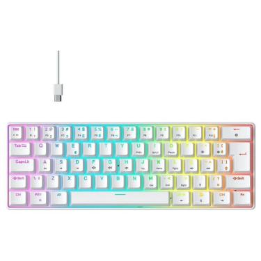 Imagem de Teclado Mecânico Gamer Hyrax Thunder HCK61, RGB, Switch Red, 100% anti-ghosting, ABNT2-Unissex