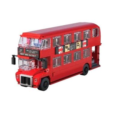 Imagem de Modelo De Ônibus De Dois Andares Britânico Retro, Blocos De Montar 745