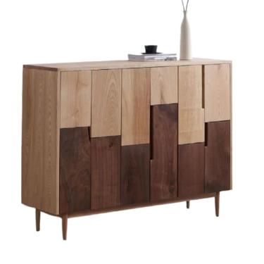 Imagem de Armário buffet moderno aparador de madeira maciça cozinha buffet armário de armazenamento decoração de sala de estar adequado para cafés, restaurantes, etc. Aparador (P: 100 * 45 * 85 cm)