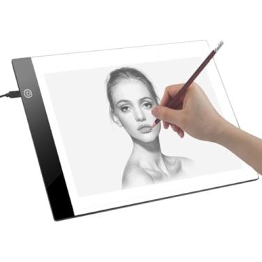 Imagem de Prancheta de Desenho com Luz LED A4 USB – Mesa de Luz com 3 Níveis de Iluminação, Ideal para Desenho Técnico, Esboços, Desenhistas e Crianças Profissional Mesa Led A4 Desenho Transposição Premium
