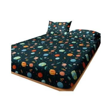 Imagem de Lençol Ajustável Fosco Com Estampa Divertida De Desenho Animado Para Q