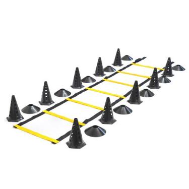 Imagem de Kit Funcional 1 Escada 10 Cones Furados 10 Chapéus Pretos - Keer Sport