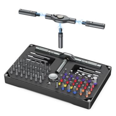 Imagem de Ankilo Conjunto de chaves de fenda catraca 74 em 1 atualizado, chave de fenda magnética profissional com 71 bits, kit de ferramentas de reparo DIY para eletrônicos, telefone, laptop, bicicleta, móveis