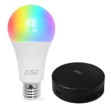 Imagem de Kit Casa Inteligente Conectada, Lâmpada Inteligente LED RGB 15 W, Controle Remoto Smart Universal Wireless, Compatível com Alexa, Google Assistente