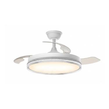 Imagem de Ventilador de Teto Cristal com Luminária de Led 36w Dimerizável Retrátil 6 Velocidades