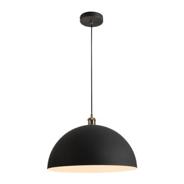Imagem de Lustre moderno Lustre de estilo industrial 45 cm Esquema de cores preto e branco Lustre interno Comprimento do fio 200 cm - Adequado para ilha de cozinha, sala de jantar e uso no quarto