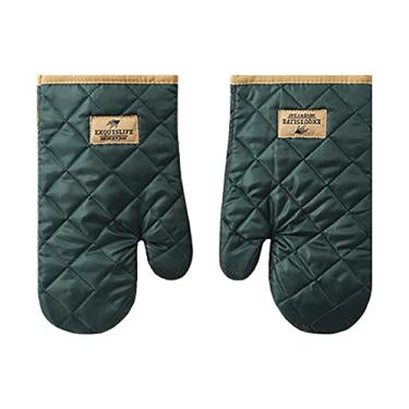 Imagem de Luva Fornalha de Isolamento Térmico Assar Anti-Quedadura com Laços Suspensão Cozinha Forro Macio para Churrasco Micro-ondas e Cozinhar