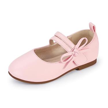 Imagem de PANDANINJIA Sapatos Sociais Naomi Para Meninas, Sapatilhas Mary Jane, Florista, Festa De Casamento, Comunhão Crianças Pequenas, Grande (Rosa, Pu, 12 M, Eua, Criança)