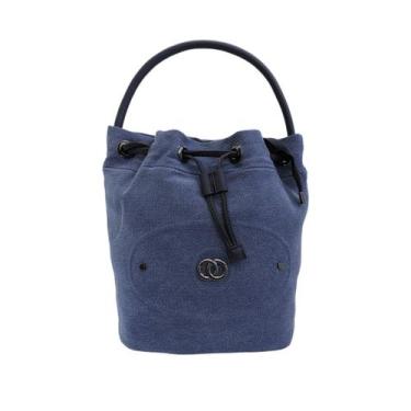 Imagem de Bolsa mochila sacola feminina jeans - Gloria, M, Azul