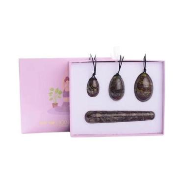 Imagem de Conjunto De Ovos Yoni De Jade Natural 4 Peças, Ferramentas De Massagem