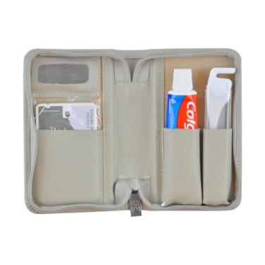 Imagem de Kit Higiene Bucal Pratik em Couro 777 Galvani, Bone