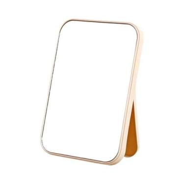 Imagem de Espelho De Maquiagem Portátil Dobrável Quadrado Para Decoração De Quar