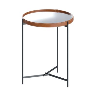 Imagem de Mesa Lateral Aqua 57 Grafite Com Espelho - Imcal Moveis