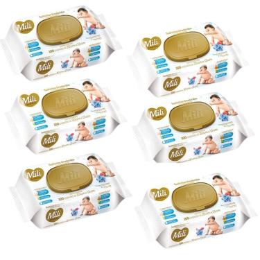 Imagem de Lenço Umedecido Mili Love & Care 6 Pacotes C/ 100