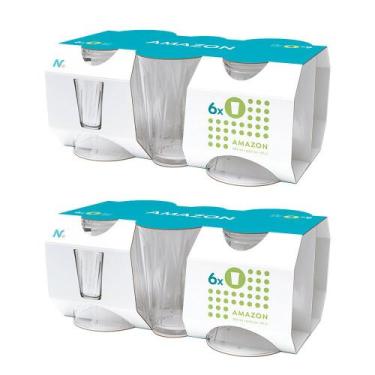 Imagem de Kit 12 Copos Nadir Amazon em Vidro Transparente 190ml