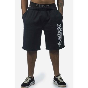 Imagem de Bermuda Moletom Compton Drop Drained Preta-Masculino