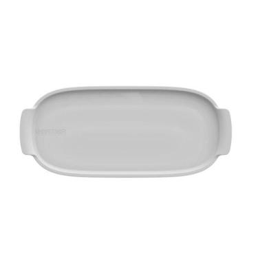 Imagem de Bandeja Retangular 25 cm Branca M Assar e Servir Porcelana - Germer Po
