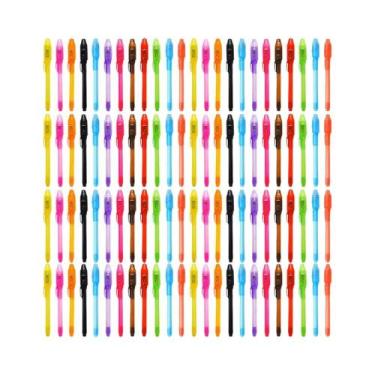 Imagem de Conjunto De Canetas Mágicas Com Luz UV Roxa 12 36 96 Peças Tinta Invis