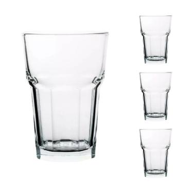 Imagem de Jogo com 03 Copo de Vidro 350ml Água Suco Bebidas em Geral