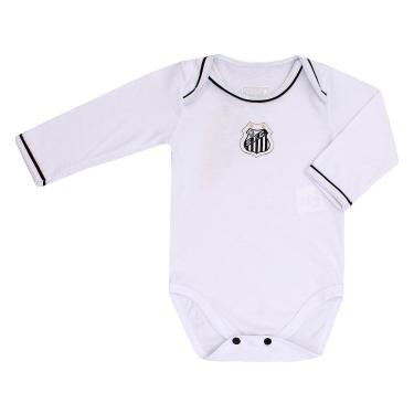 Imagem de Body Santos Manga Longa Branco Unissex Oficial