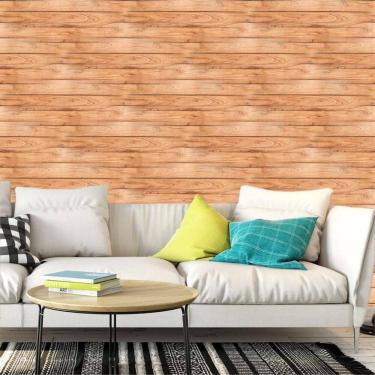 Imagem de Papel De Parede Madeira Pinus Horizontal Adesivo Sala Quarto