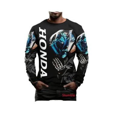 Imagem de Camiseta Masculina De Manga Comprida De Secagem Rápida Honda, Casual, 