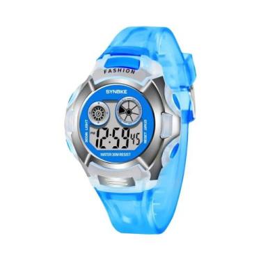 Imagem de Relógio Digital Esportivo Infantil À Prova d'Água SYNOKE Com Luz Multi