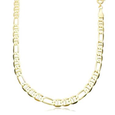Imagem de Colar de Ouro 18k 3 por 1 40cm Feminino Fecho Tradicional Banhada a Ou