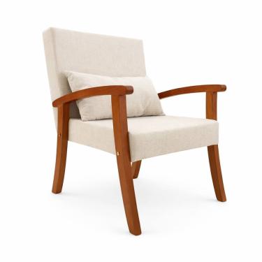 Imagem de Kit 2 Poltronas Jade Linho Premium Escritório Recepção Sala De Estar Decorativa