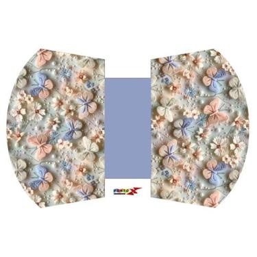 Imagem de Painel Sintético Doll Necessarie Borboletas e Perolas - Ponto X Tecido