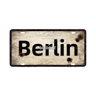 Imagem de Placa De Metal Vintage De Berlim, Decoração Retro Para Loja, Bar, Pare
