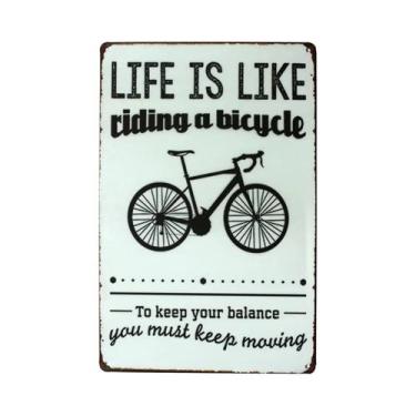 Imagem de Placa De Metal Vintage Com Tema De Ciclismo, Pintura Em Ferro Para Dec