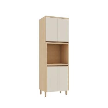 Imagem de Paneleiro 4 Portas com Espaco para Micro-ondas 70cm Brise Luciane Moveis