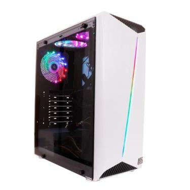 Imagem de Gabinete Gamer ATX Iluminação RGB Ajustável OEX Game Branco