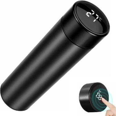 Imagem de Garrafa Térmica Inox Com Termômetro Digital E Display Led  480ml - Pre