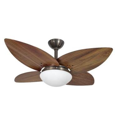 Imagem de Ventilador de Teto Infinity Lótus Fumê 4 Pás Imbuia 110 V 1025, 110V