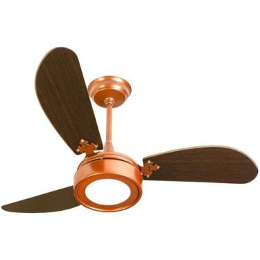 Imagem de Ventilador De Teto Venti-Delta New Light Led 3 Pás Marrom/Cobre 6000K 