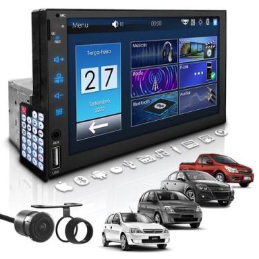 Imagem de Central Multimídia Universal Mp5 Bt 1 Din 7 Espelha Dvd Câm Chevrolet 