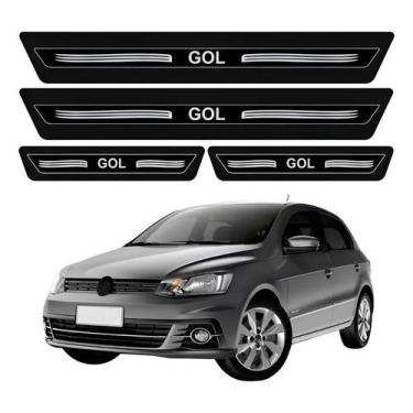 Imagem de Kit 8 Peças Soleira Adesivo Porta Para Vw Gol G3 G4 G5 G6 G7 - Congrat