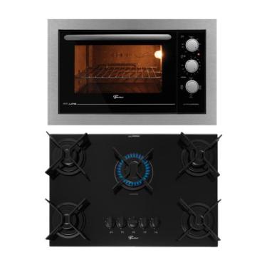 Imagem de Kit Fit Line Fischer: Forno Elétrico Inox e Cooktop 5B Trempe Iron, 11